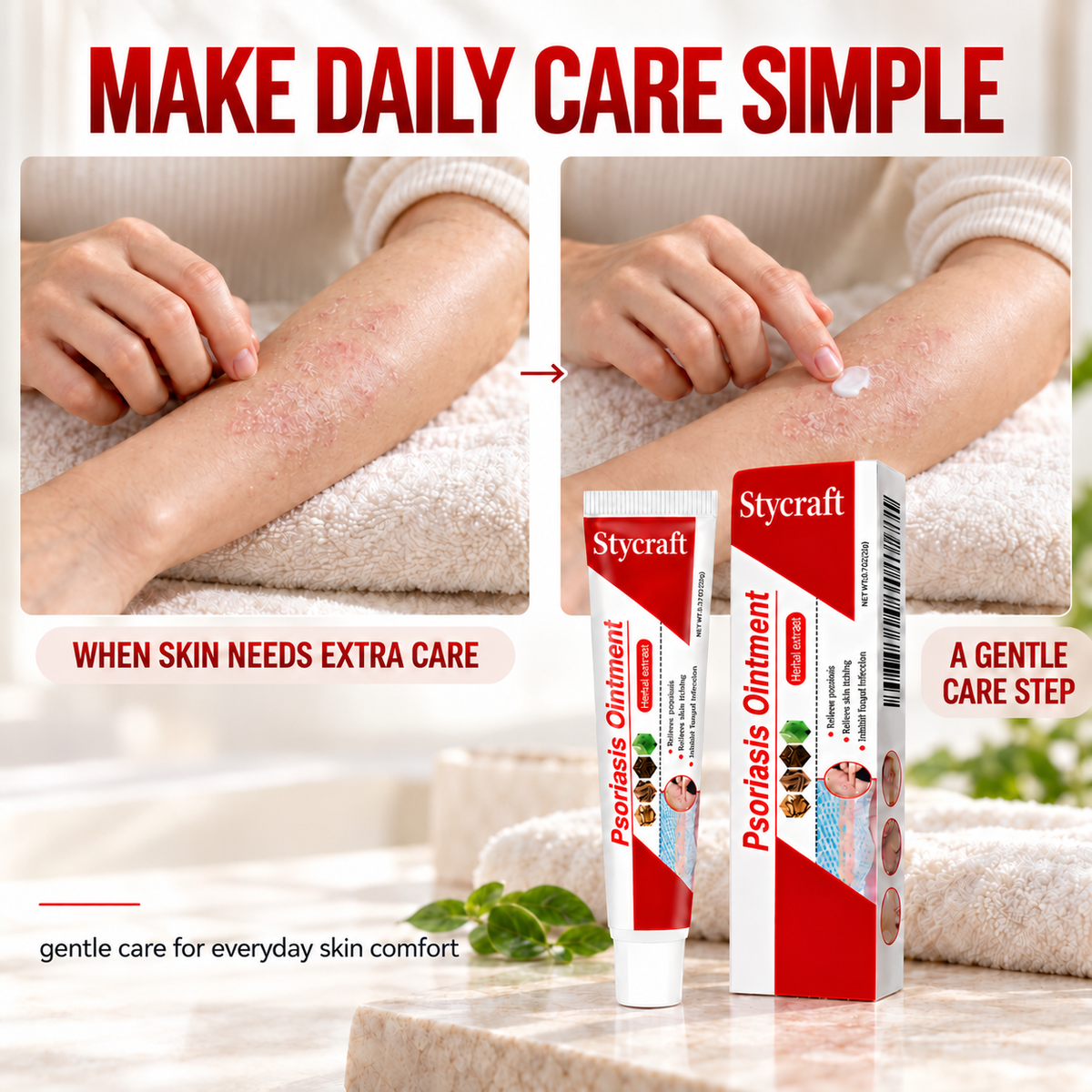 Stycraft Botanical Skin Relief Ointment for Dry, Itchy & Flaky Skin